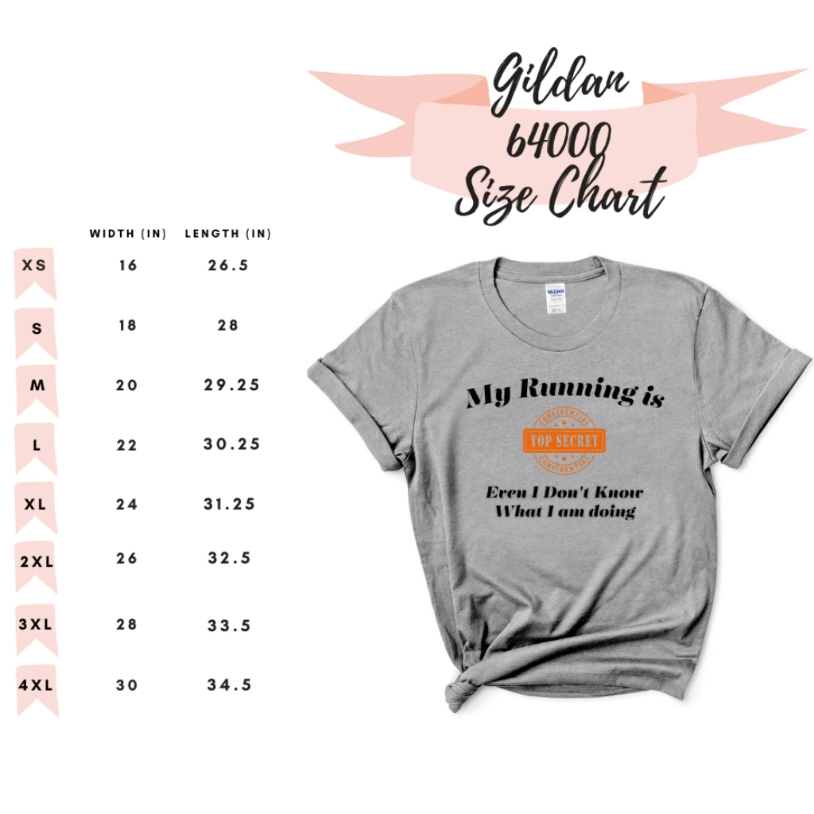 My running is top t shirt size chart