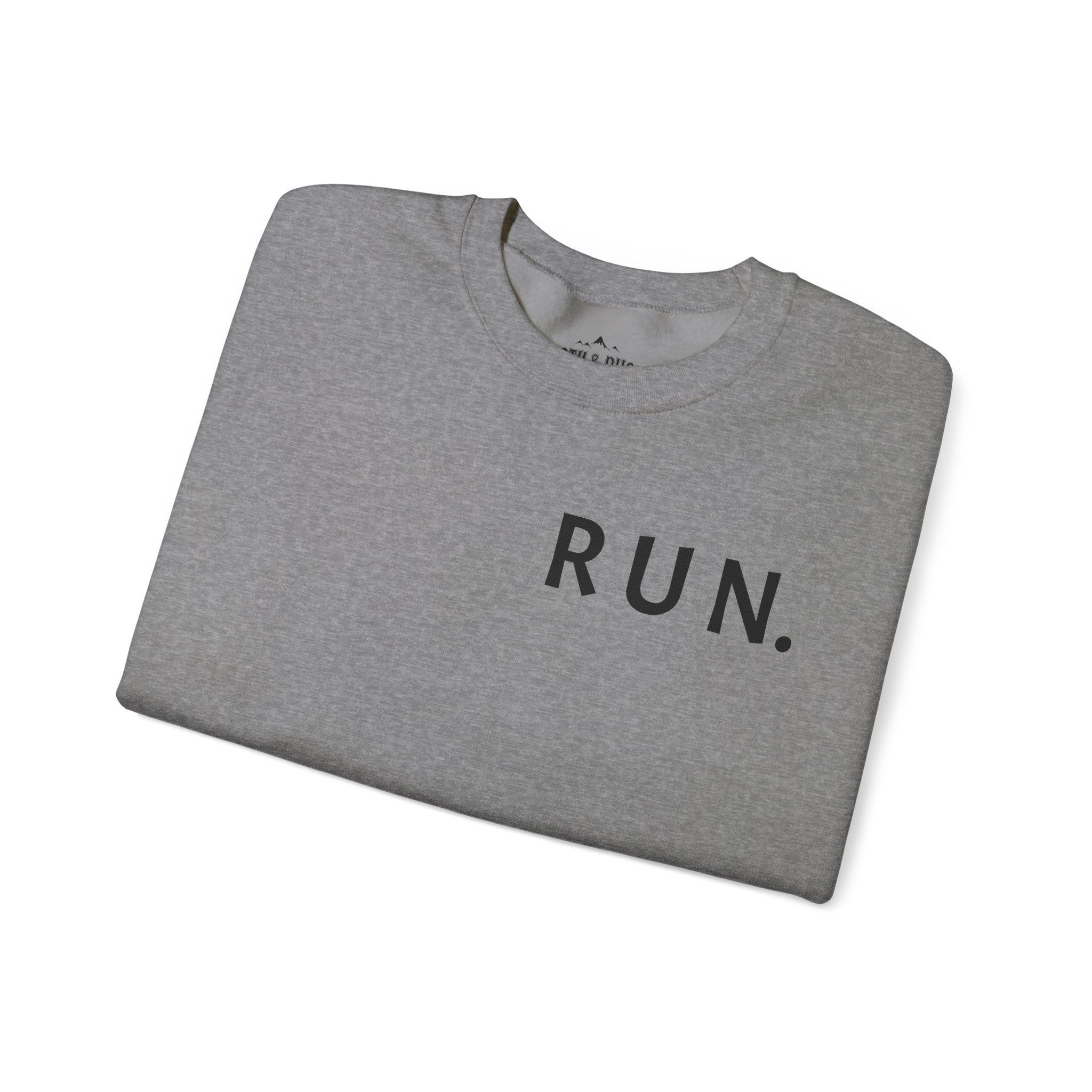 Run Crewneck I love Running Sleeve Quote gray Sweater