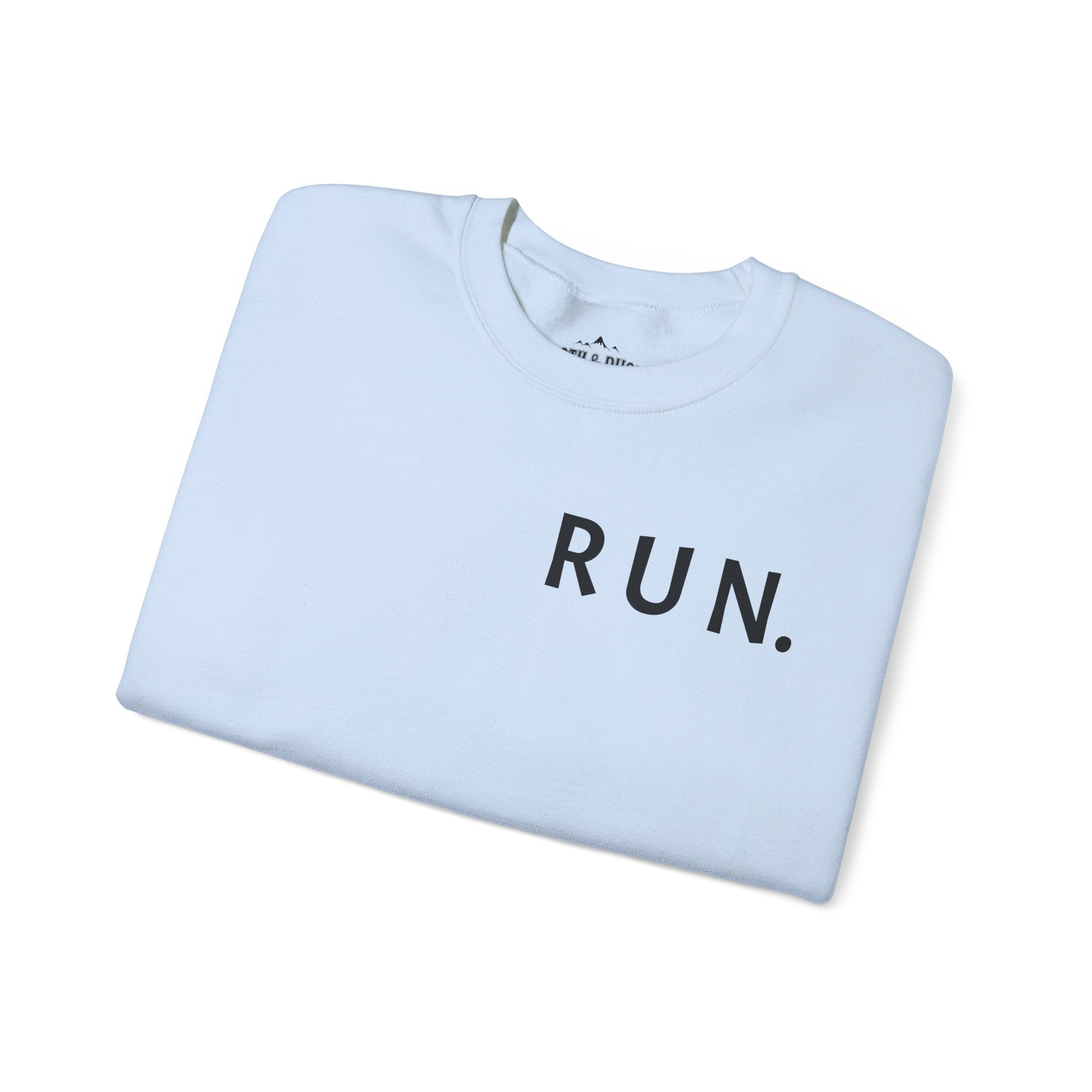 Run Crewneck I love Running Sleeve Quote light blue Sweater