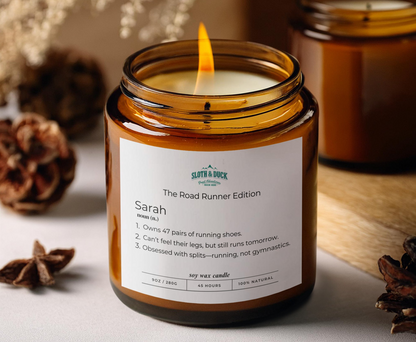 "The Road Runner Edition" Personalized Scented Candle