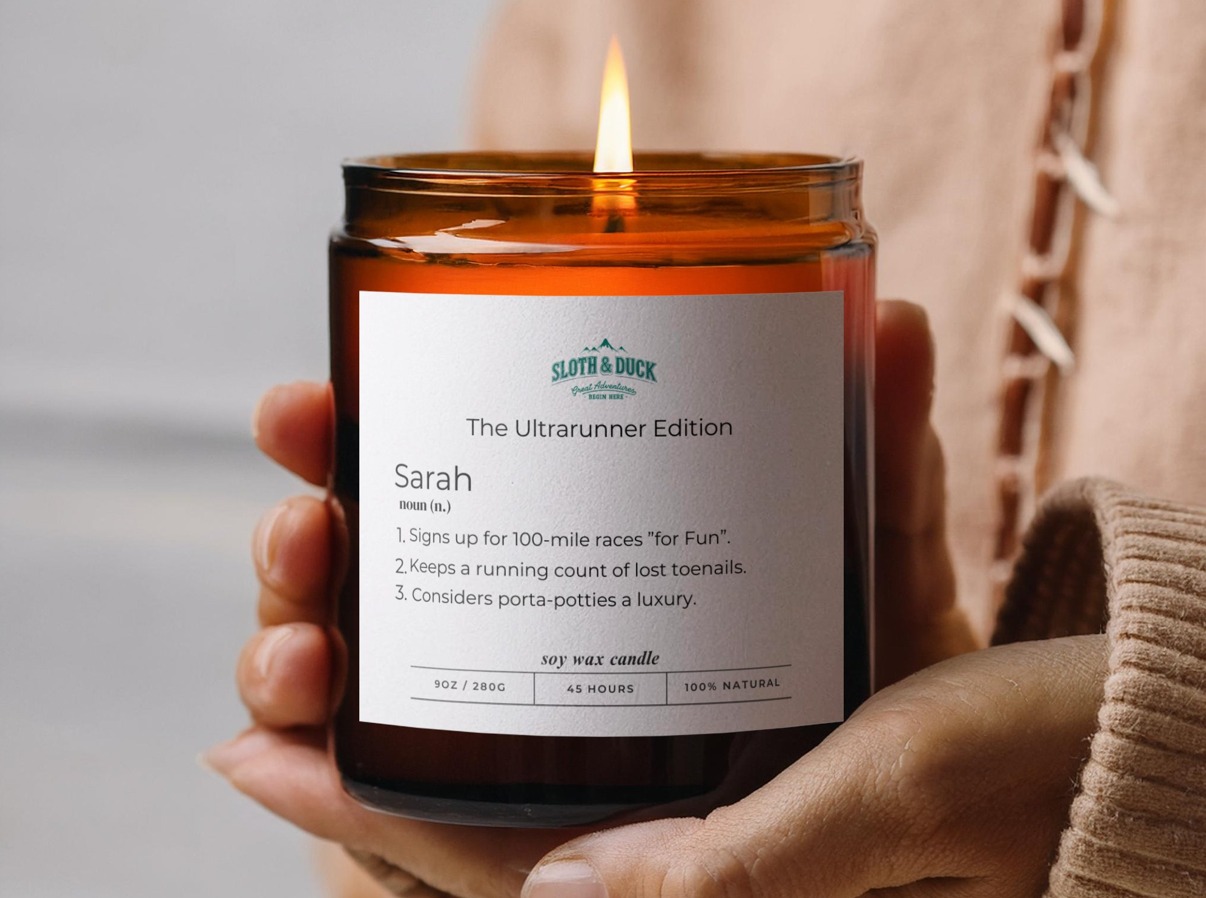 The Ultrarunner Edition Personalized Scented Candle