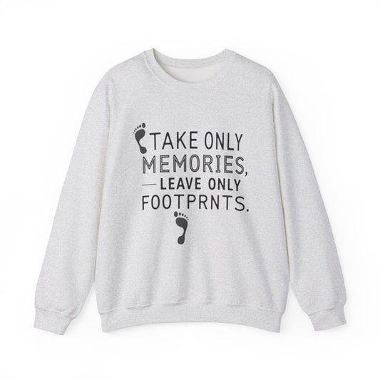 "Take Only Memories Leave Only Footprints" Womens Sweatshirt image 3