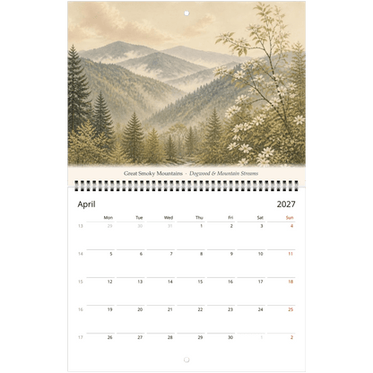 A Year in the Parks 2027 National Parks Wall Calendar - Sloth & Duck