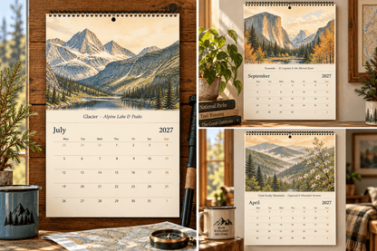 A Year in the Parks 2027 National Parks Wall Calendar - Sloth & Duck