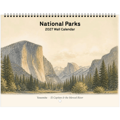A Year in the Parks 2027 National Parks Wall Calendar - Sloth & Duck