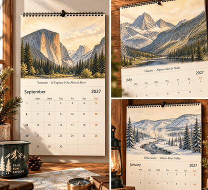 A Year in the Parks 2027 National Parks Wall Calendar - Sloth & Duck
