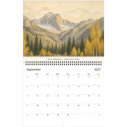 A Year in the Parks 2027 National Parks Wall Calendar - Sloth & Duck