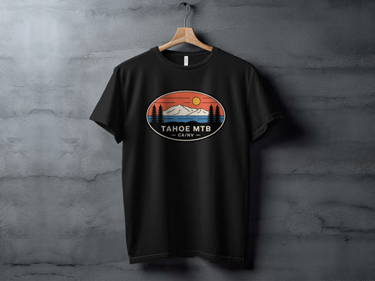 Tahoe MTB CA NV Sunset Mountain T-Shirt