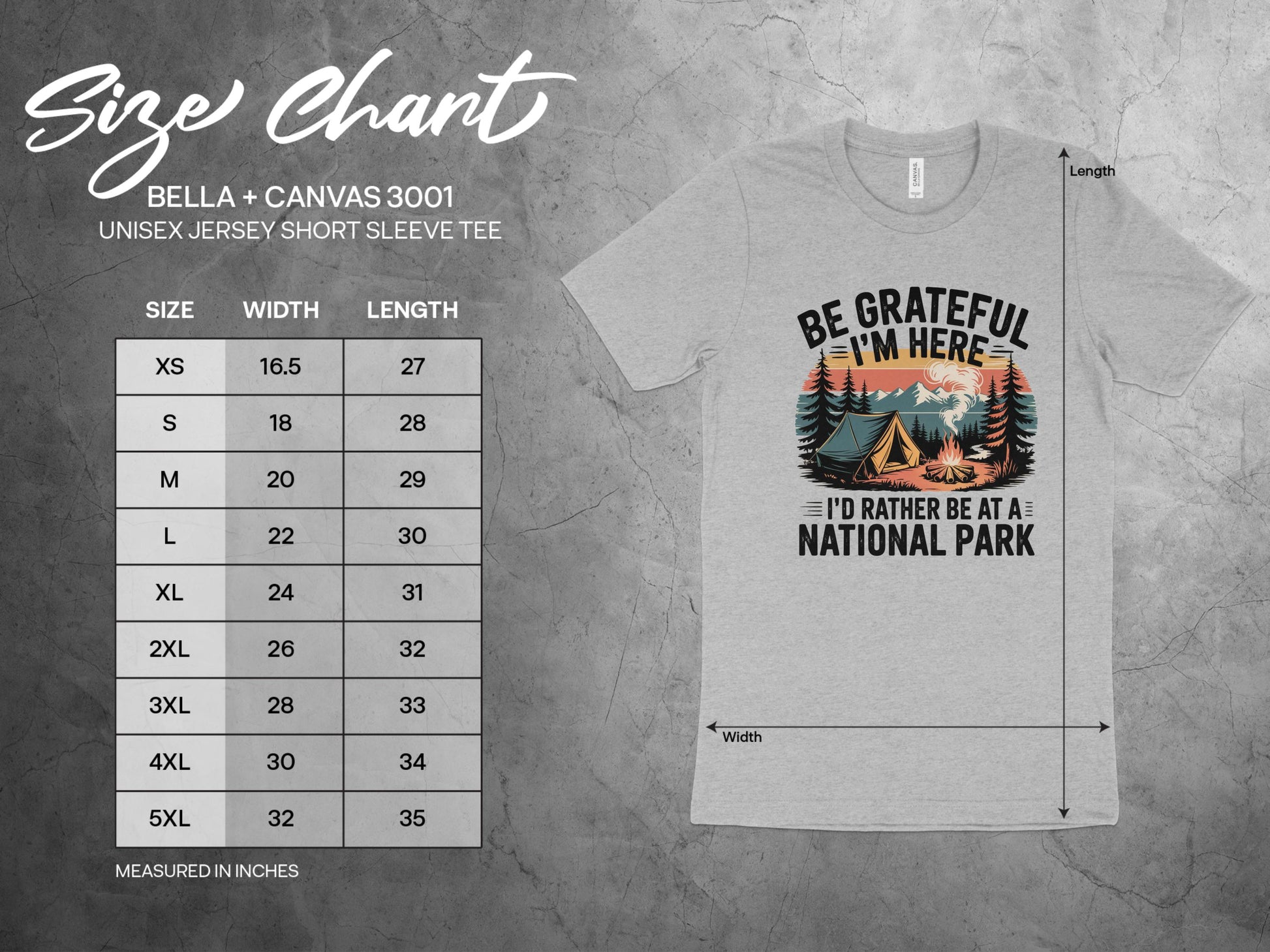 Be Grateful I'm Here National Park t-shirt product