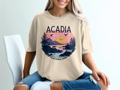 "Acadia National Park" Sunset T-Shirt - Bay - Sloth & Duck