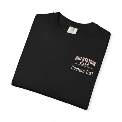 Aid Station Mile 40 Café T-Shirt -Black - Sloth & Duck