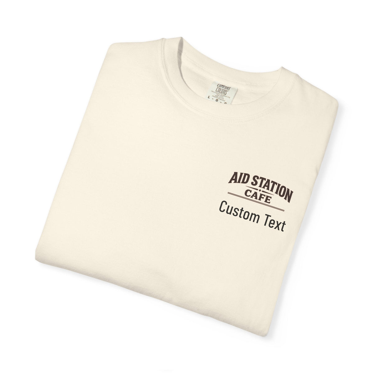 Aid Station Mile 40 Café T-Shirt -Ivory - Sloth & Duck
