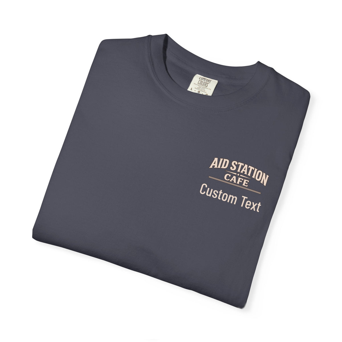 Aid Station Mile 40 Café T-Shirt -Navy - Sloth & Duck