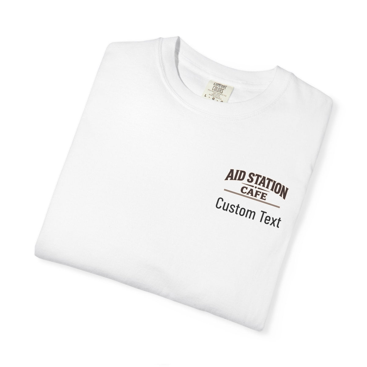 Aid Station Mile 40 Café T-Shirt -White - Sloth & Duck