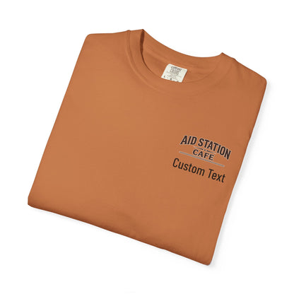 Aid Station Mile 40 Café T-Shirt -Yam - Sloth & Duck