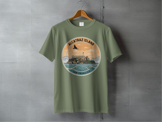 "Alcatraz Island" San Francisco T-Shirt - S - Sloth & Duck