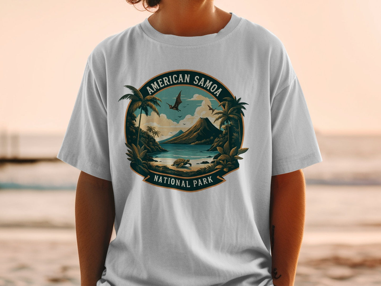 "American Samoa National Park" T-Shirt - Ivory - Sloth & Duck