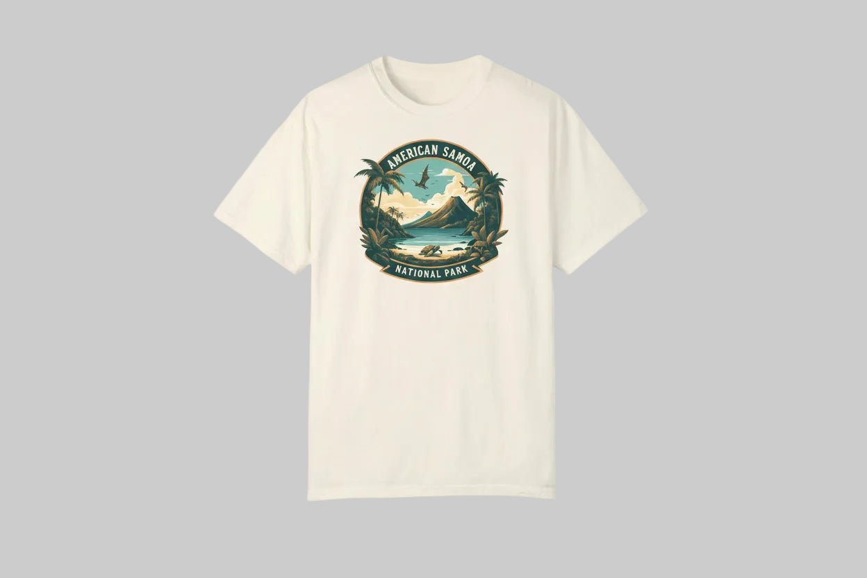 "American Samoa National Park" T-Shirt - Ivory - Sloth & Duck