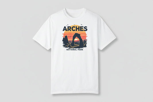 "Arches National Park" T-Shirt - White - Sloth & Duck