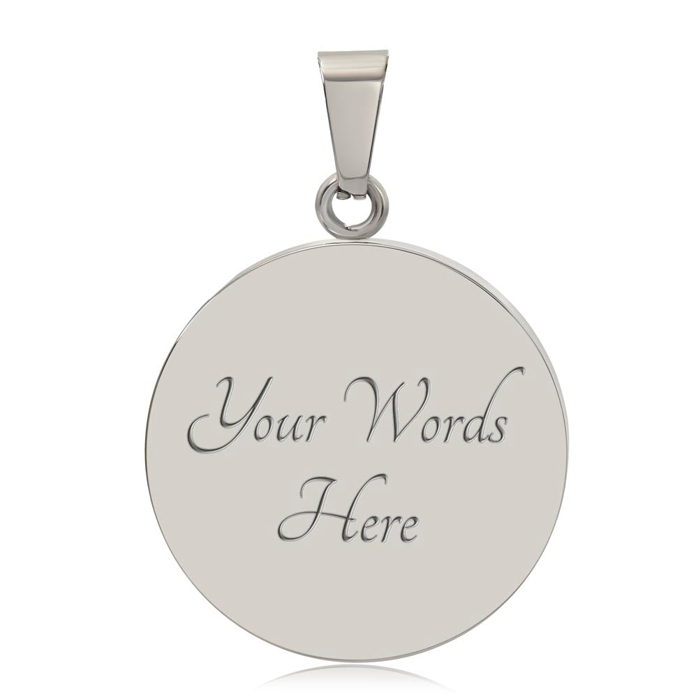 Custom Race Photo Pendant – Engraved Finish Line Keepsake