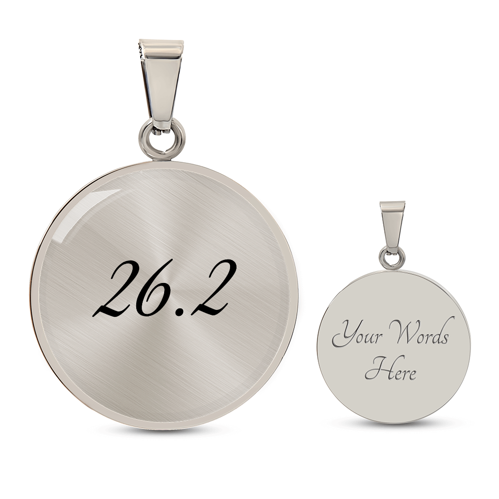 Personalized 26.2 Marathon Pendant