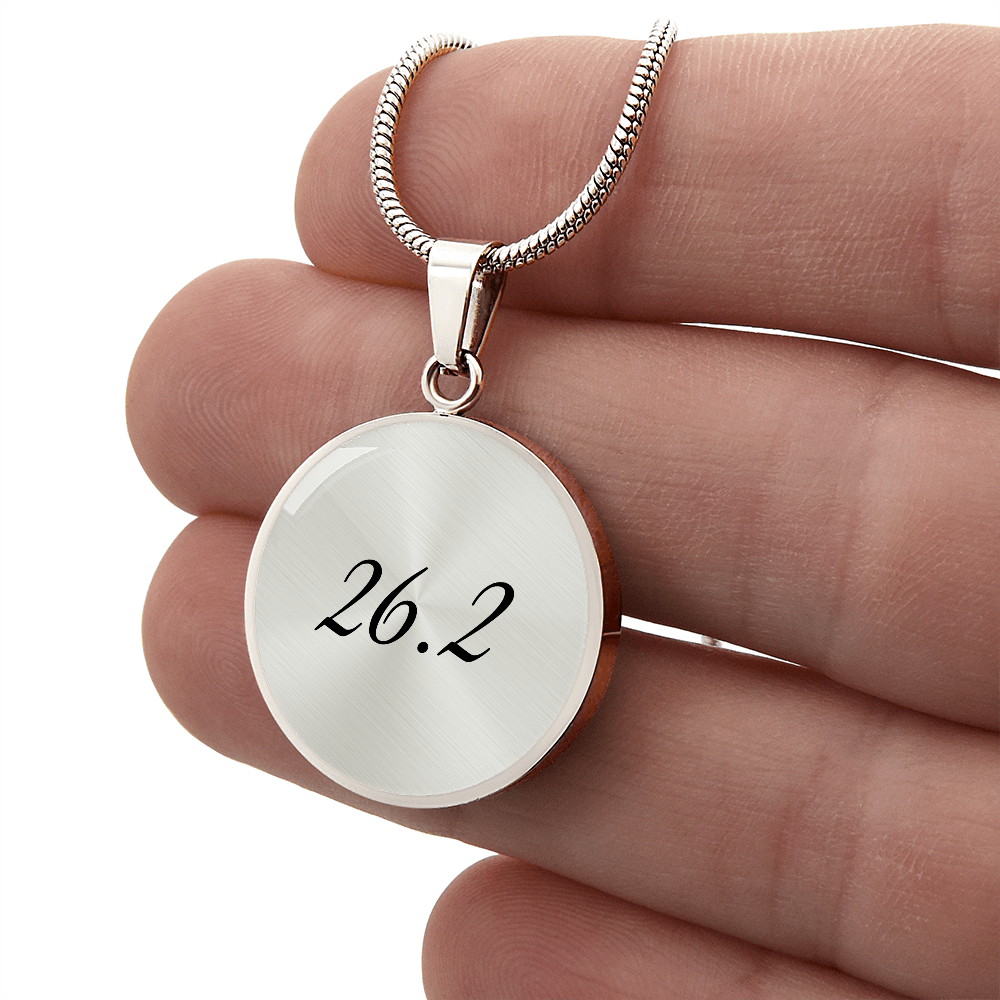 Personalized 26.2 Marathon Pendant