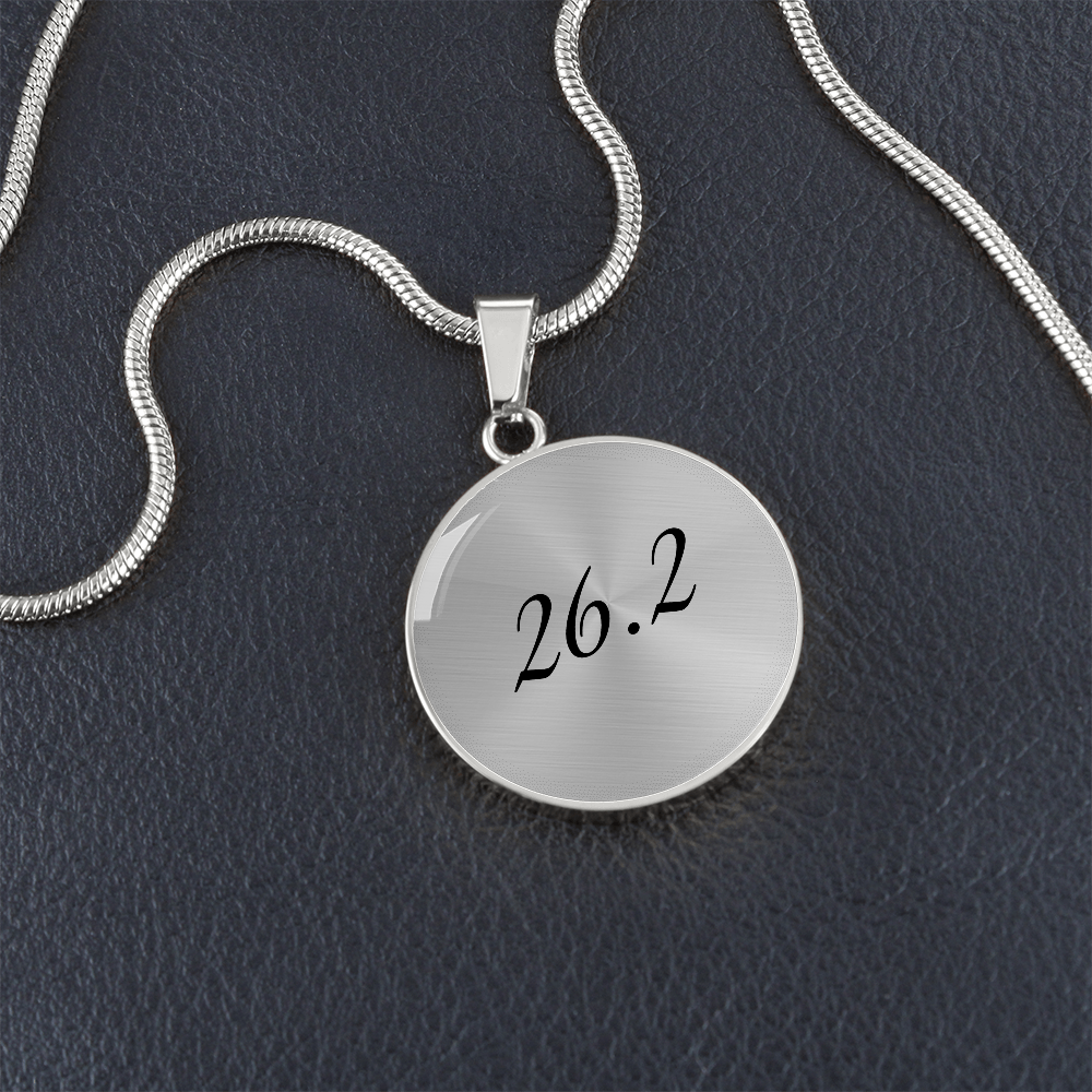 Personalized 26.2 Marathon Pendant