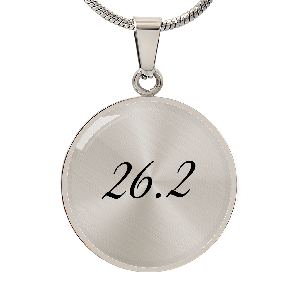 Personalized 26.2 Marathon Pendant