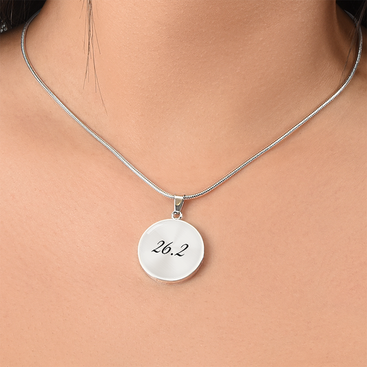 Personalized 26.2 Marathon Pendant