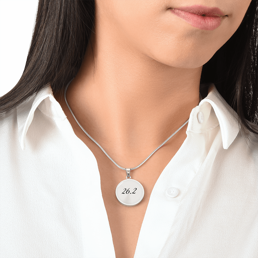 Personalized 26.2 Marathon Pendant