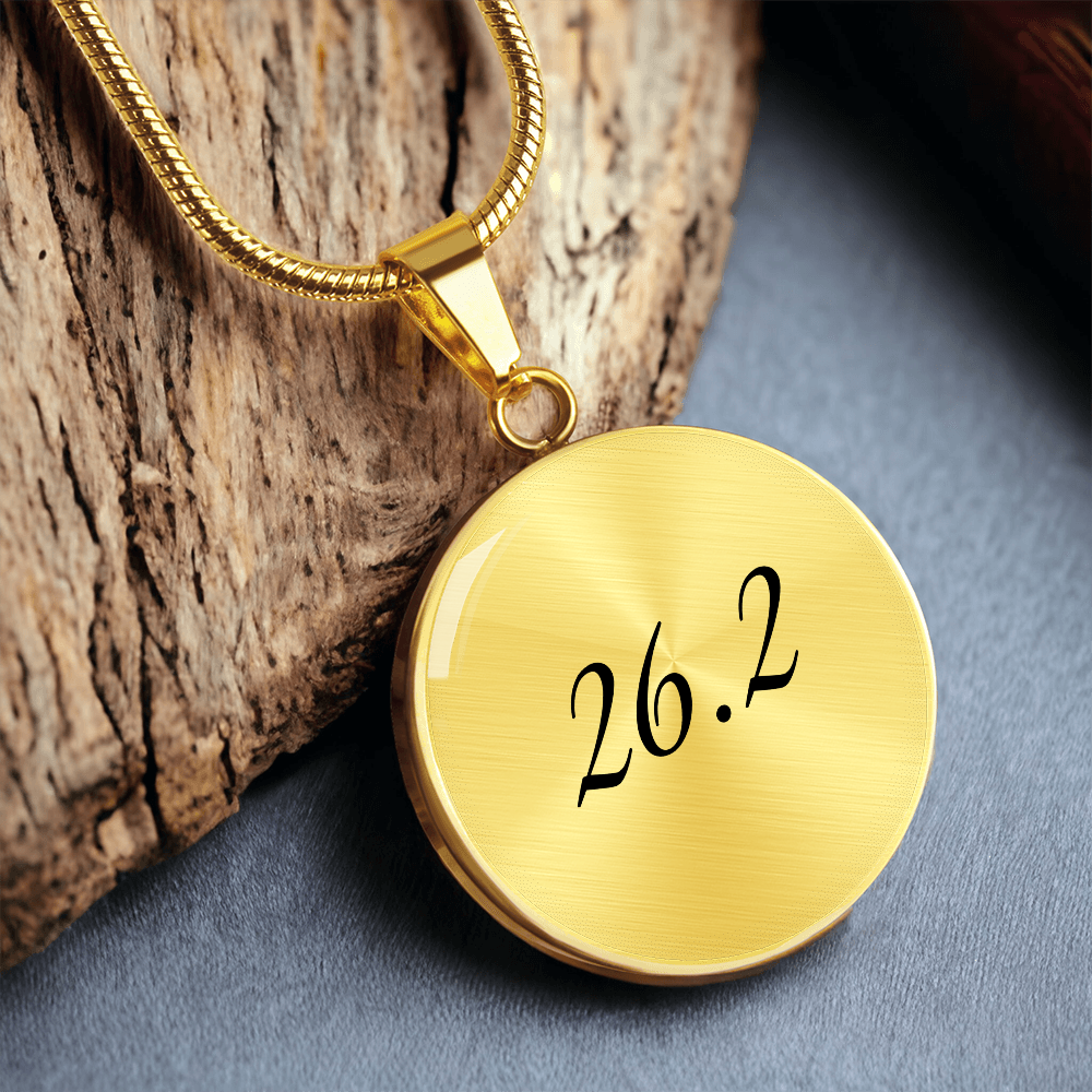 Personalized 26.2 Marathon Pendant