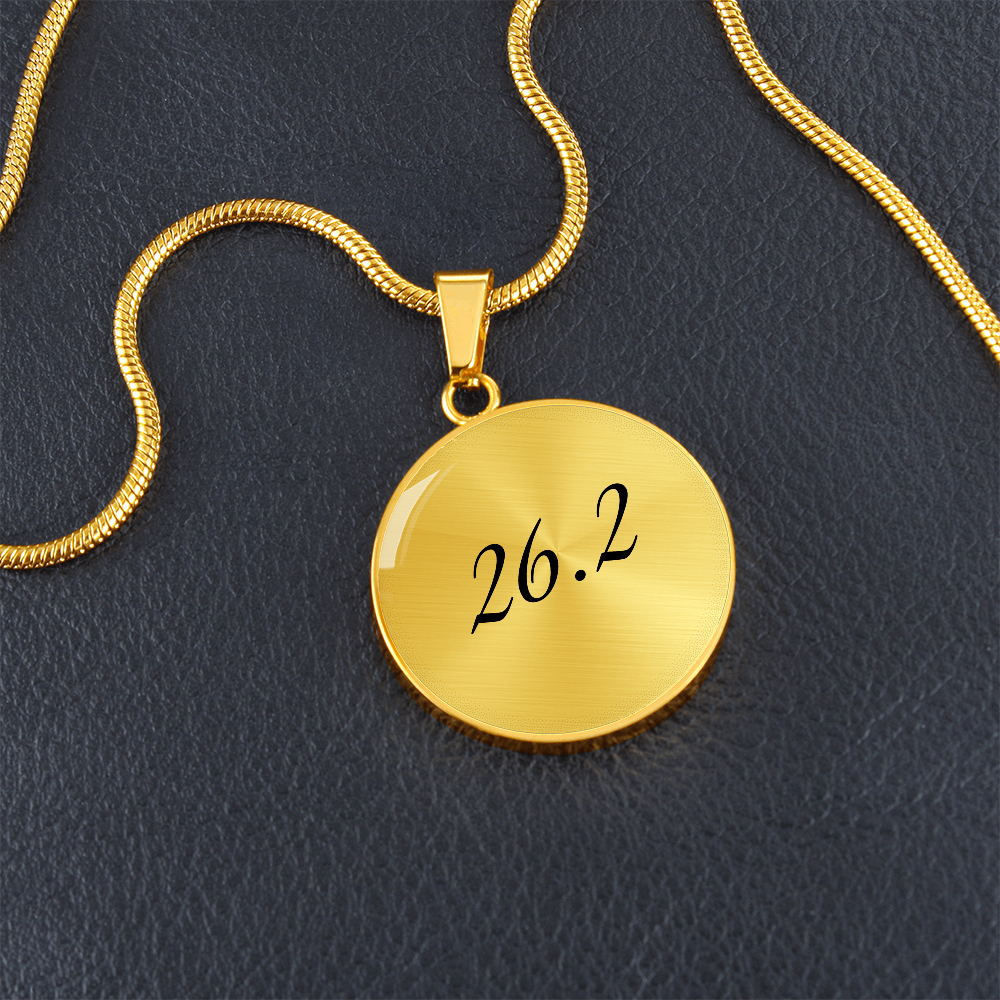 Personalized 26.2 Marathon Pendant