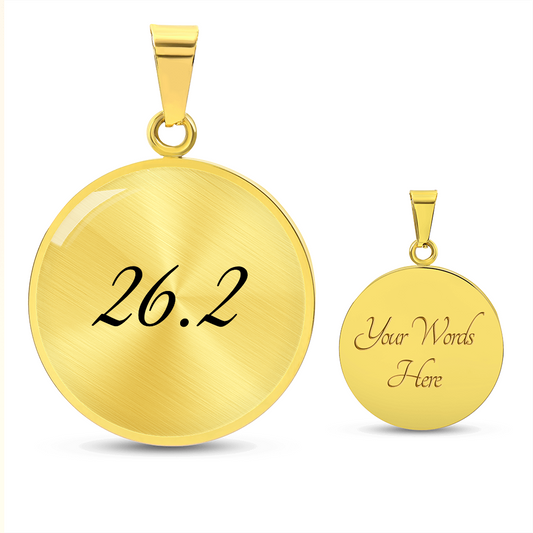 Personalized 26.2 Marathon Necklace