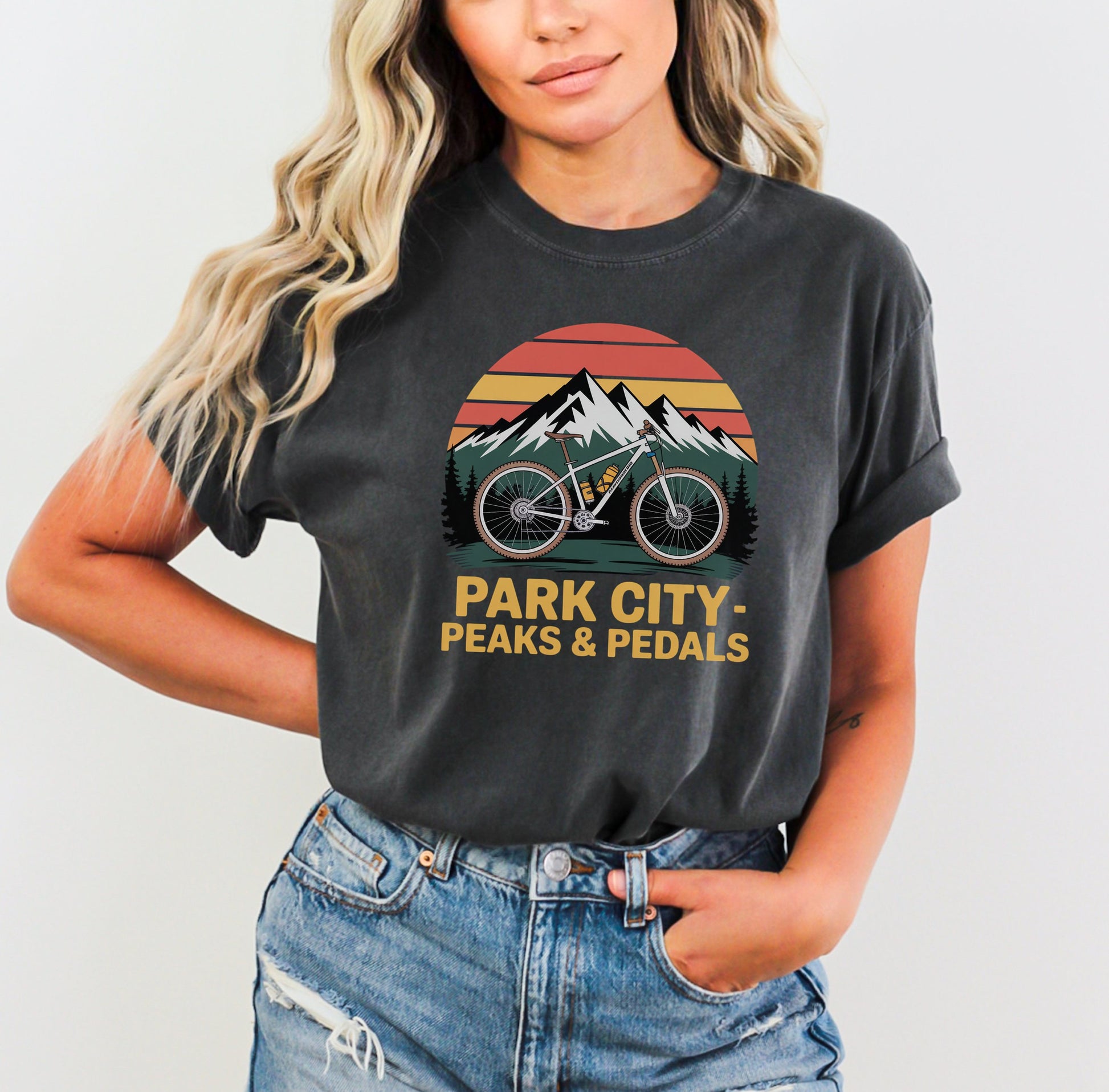 Park City Peaks and Pedals Graphic Tee product type