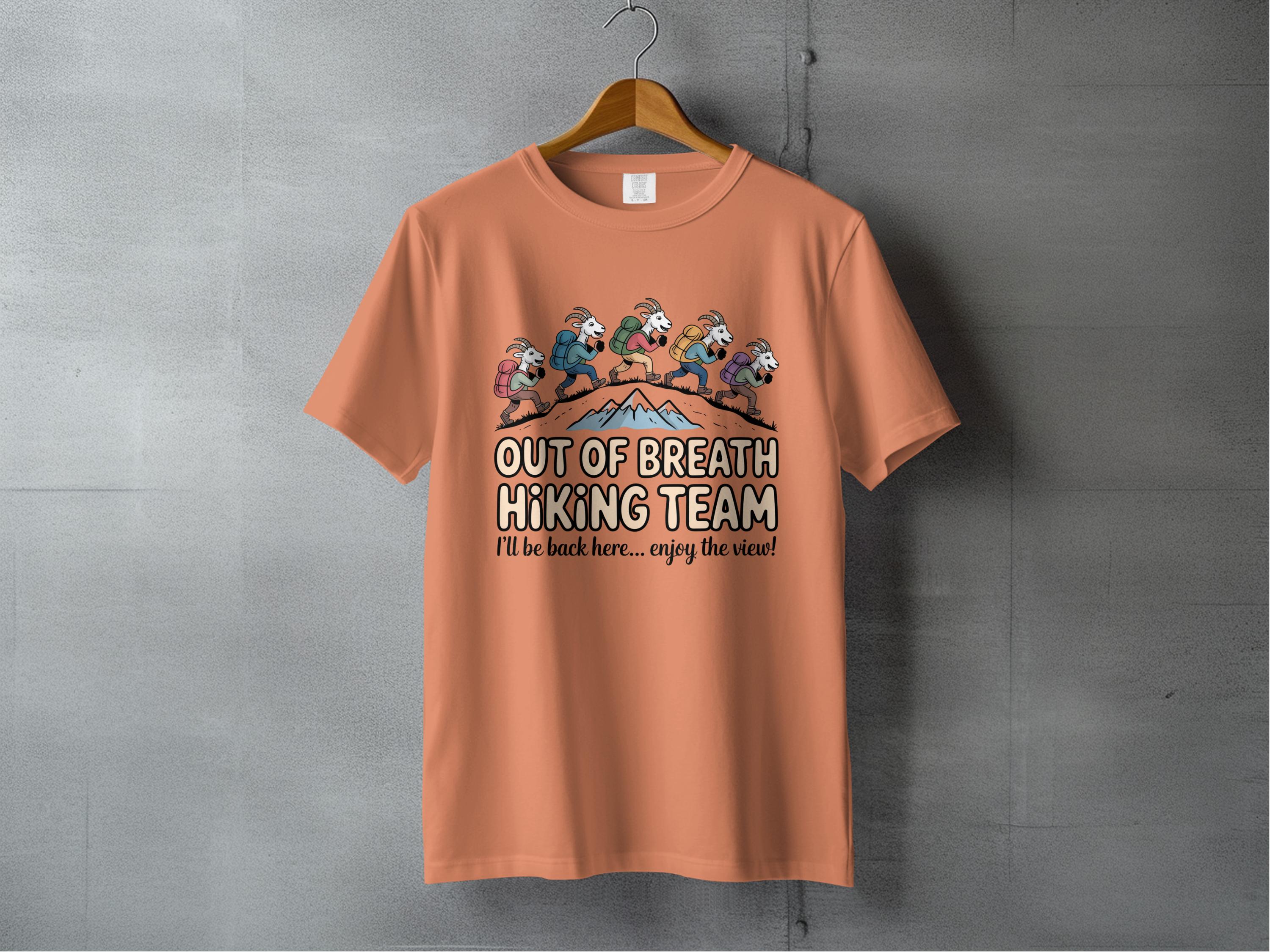 Out of Breath Hiking Team Funny Graphic Shirt product type