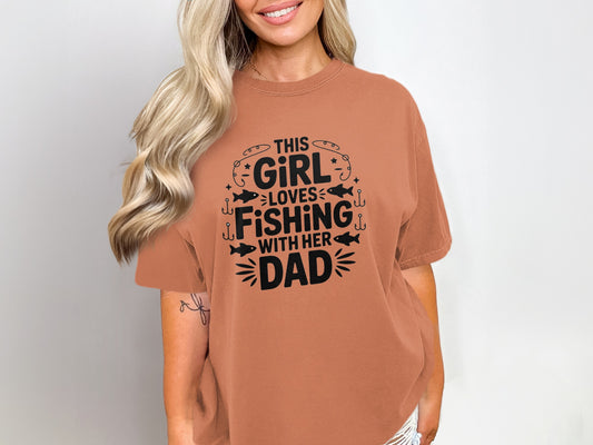 This Girl Loves Fishing With Her Dad T-Shirt product