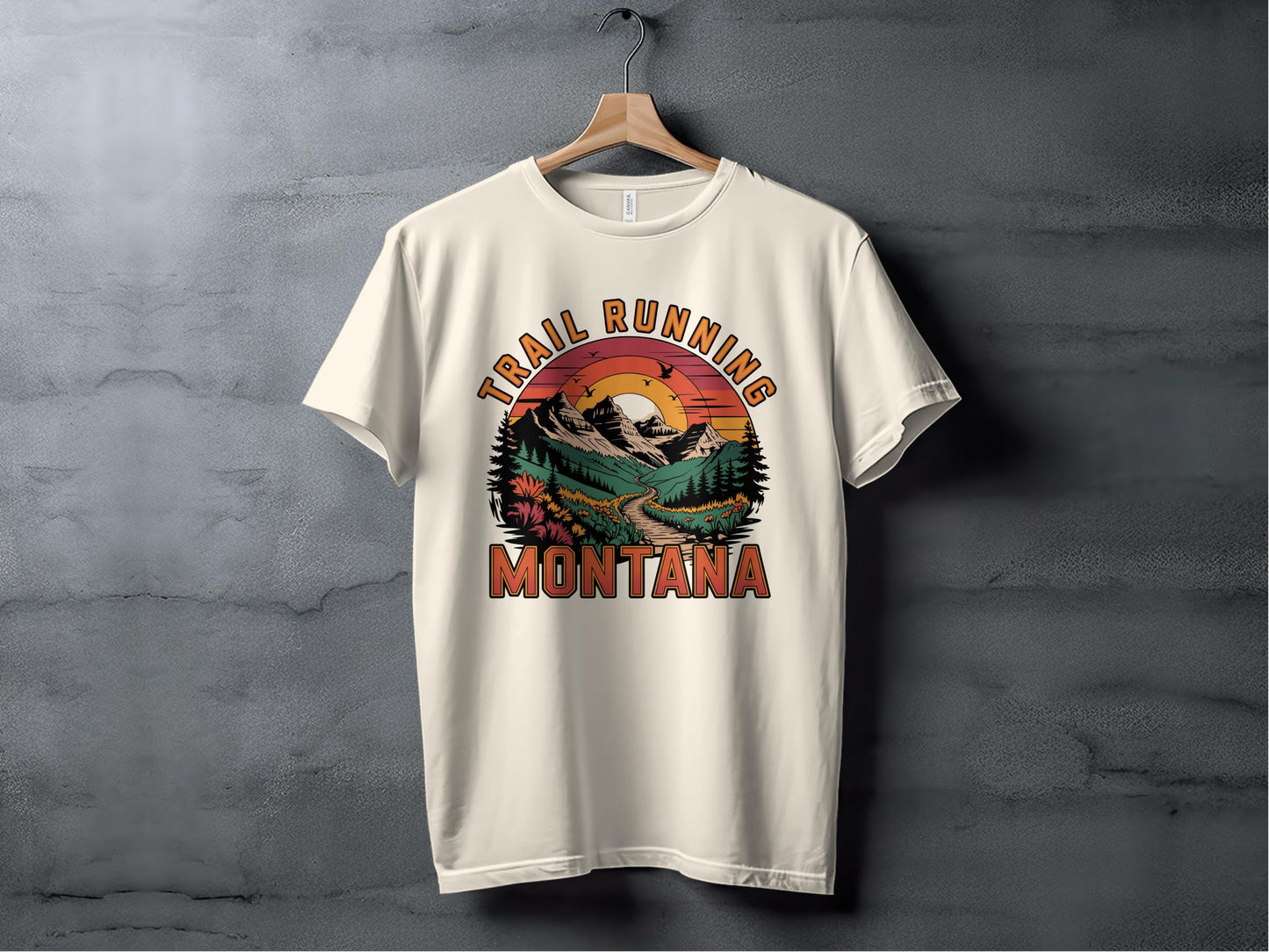 Trail Running Montana Graphic Tee Shirt product type