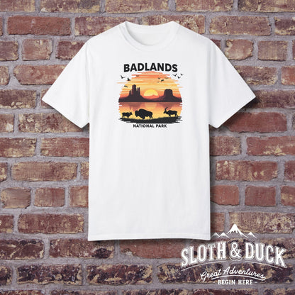 "Badlands National Park" T-Shirt - White - Sloth & Duck