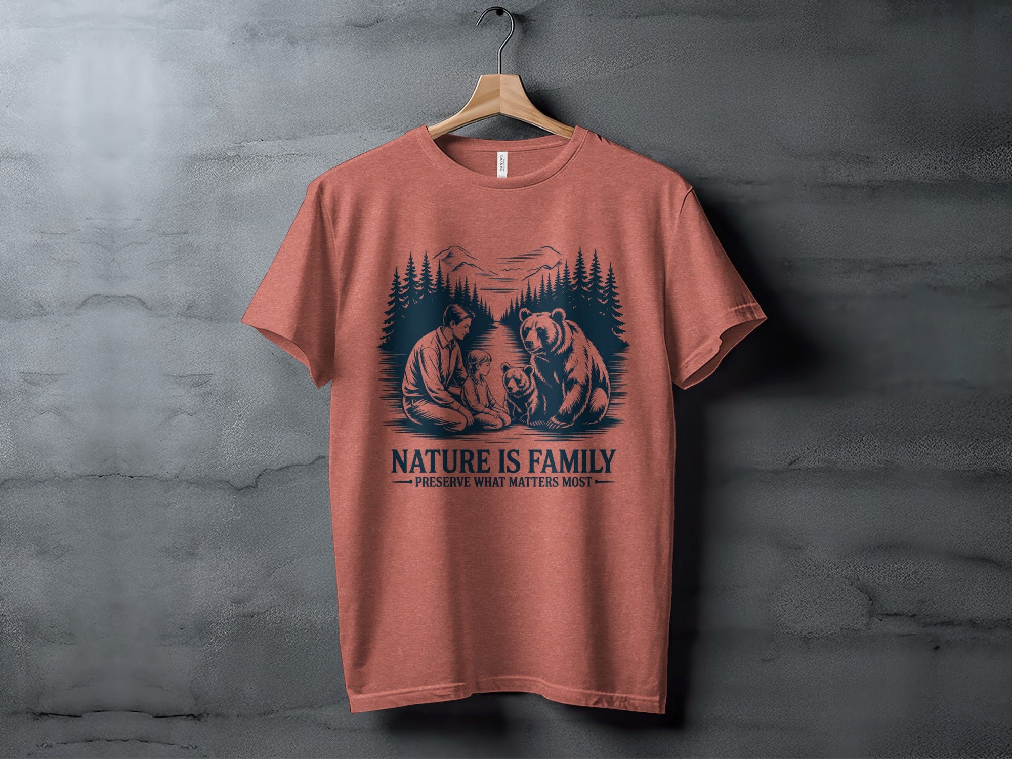 Nature Is Family Graphic T-Shirt Preserve What Matters Most