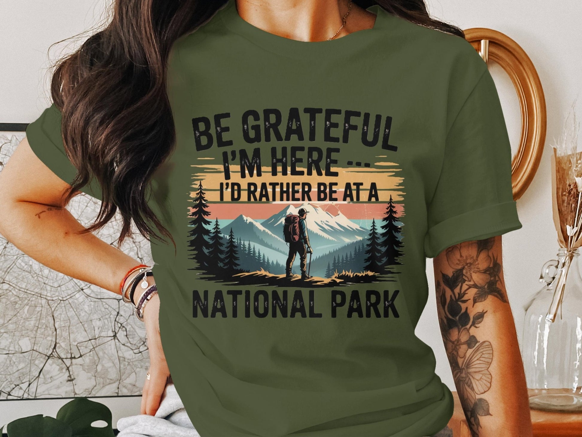 "Be Grateful I'm Here I'd Rather Be At a National Park" T-Shirt - T-Shirt - S - Sloth & Duck