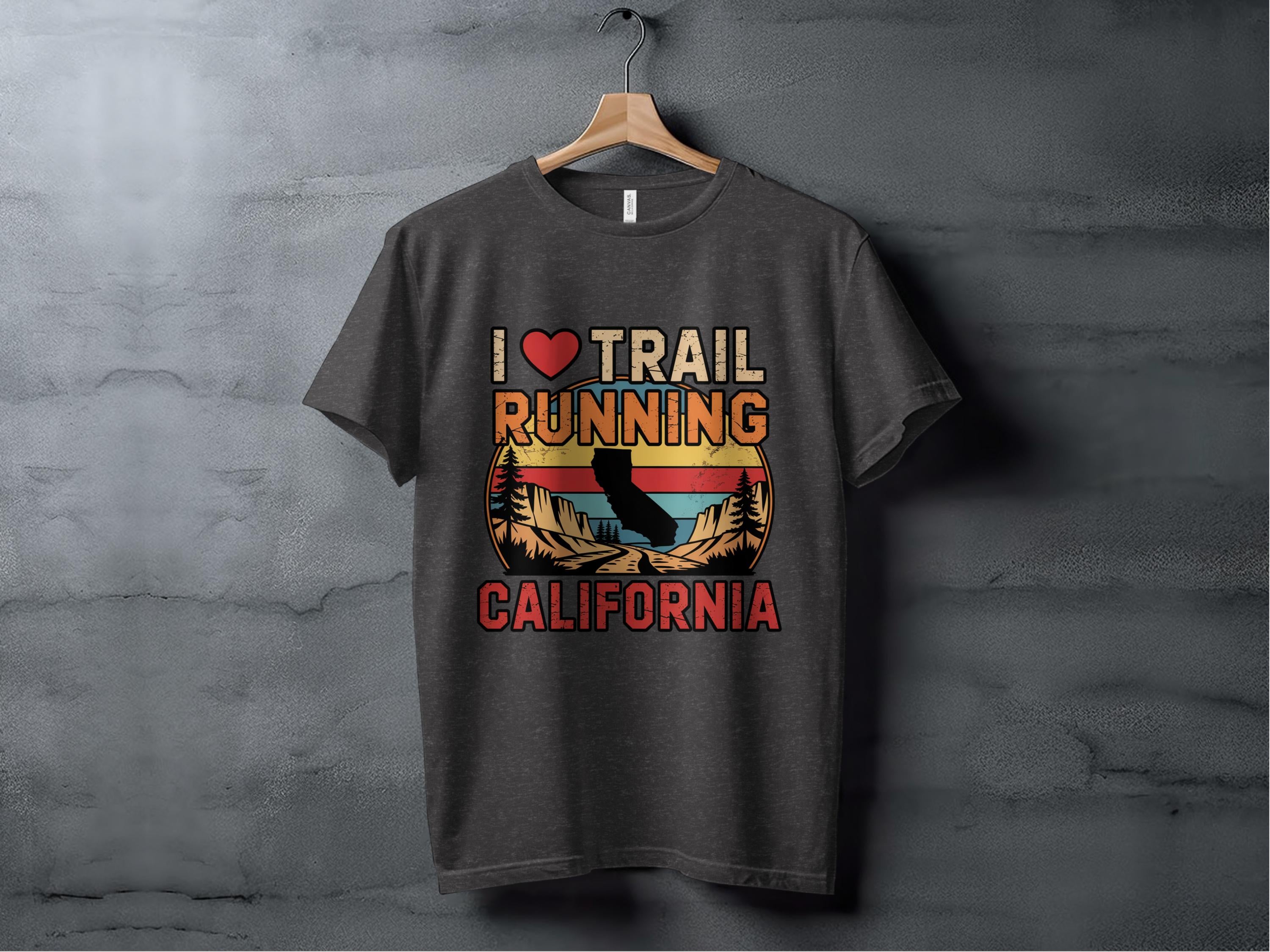 I Love Trail Running California T-Shirt product type