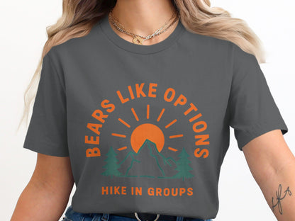 Bears Like Options Hike in Groups T-Shirt - S - Sloth & Duck