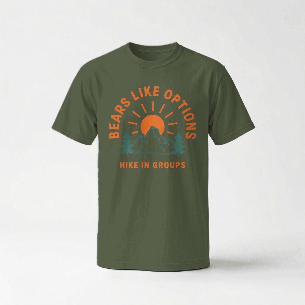 Bears Like Options Hike in Groups T-Shirt - S - Sloth & Duck