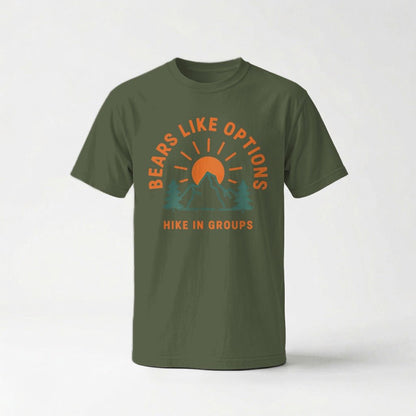 Bears Like Options Hike in Groups T-Shirt - S - Sloth & Duck