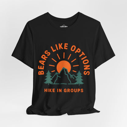 Bears Like Options Hike in Groups T-Shirt - S - Sloth & Duck