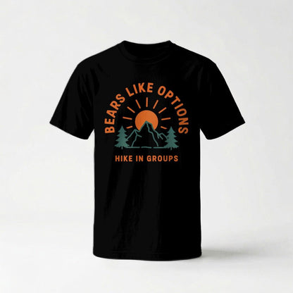Bears Like Options Hike in Groups T-Shirt - S - Sloth & Duck