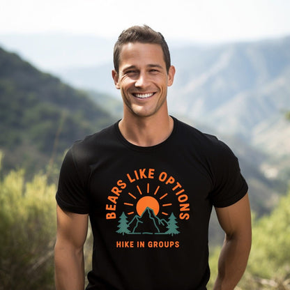 Bears Like Options Hike in Groups T-Shirt - S - Sloth & Duck