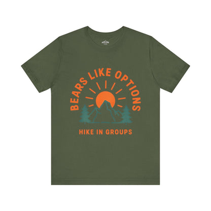 Bears Like Options Hike in Groups T-Shirt - S - Sloth & Duck