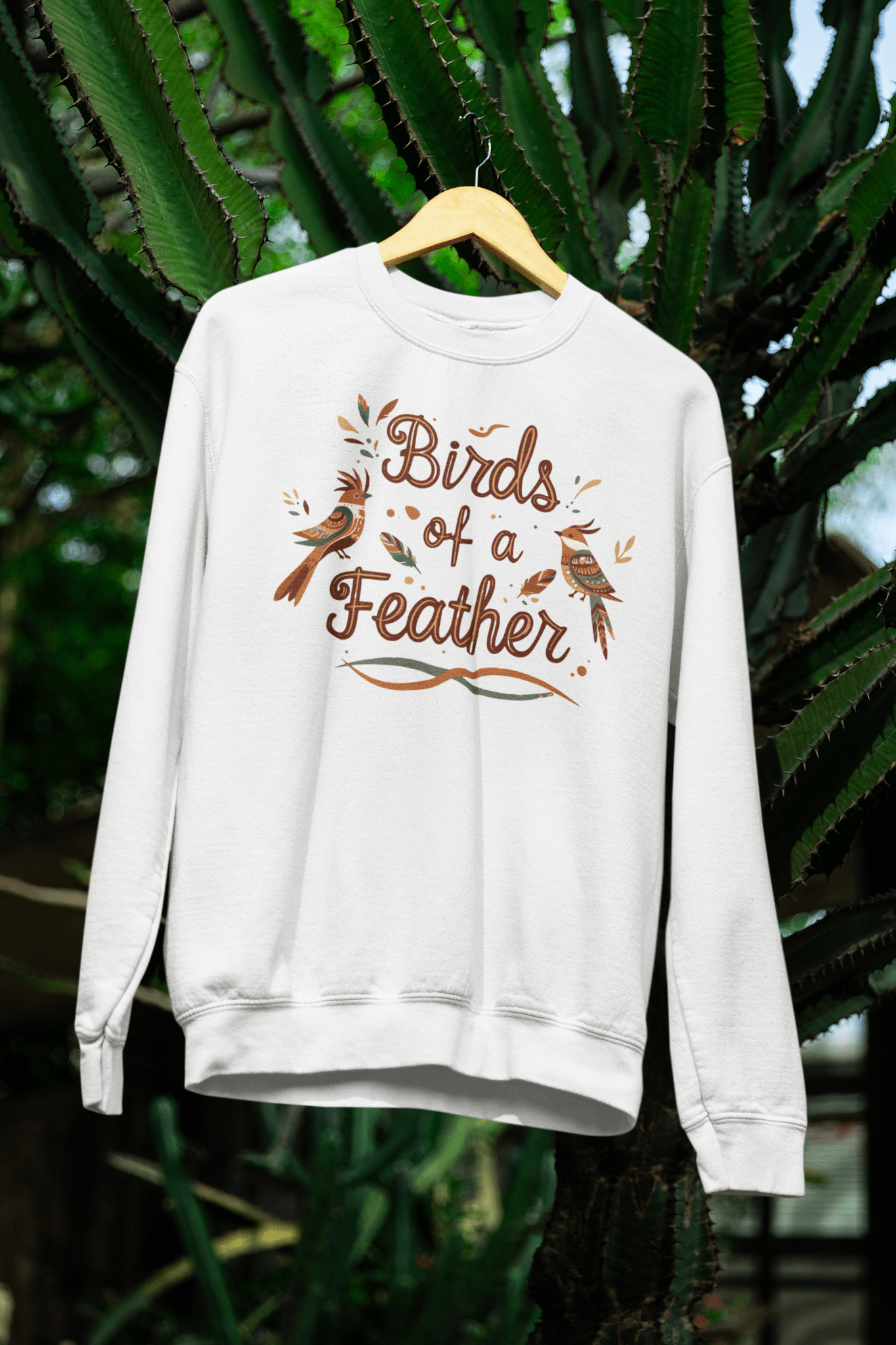 "Birds of a Feather" Sweatshirt - White - Sloth & Duck