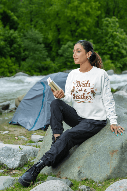 "Birds of a Feather" Sweatshirt - White - Sloth & Duck